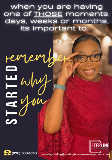 A woman smiling and wearing glasses, with text overlay about experiencing important moments and remembering why you started.