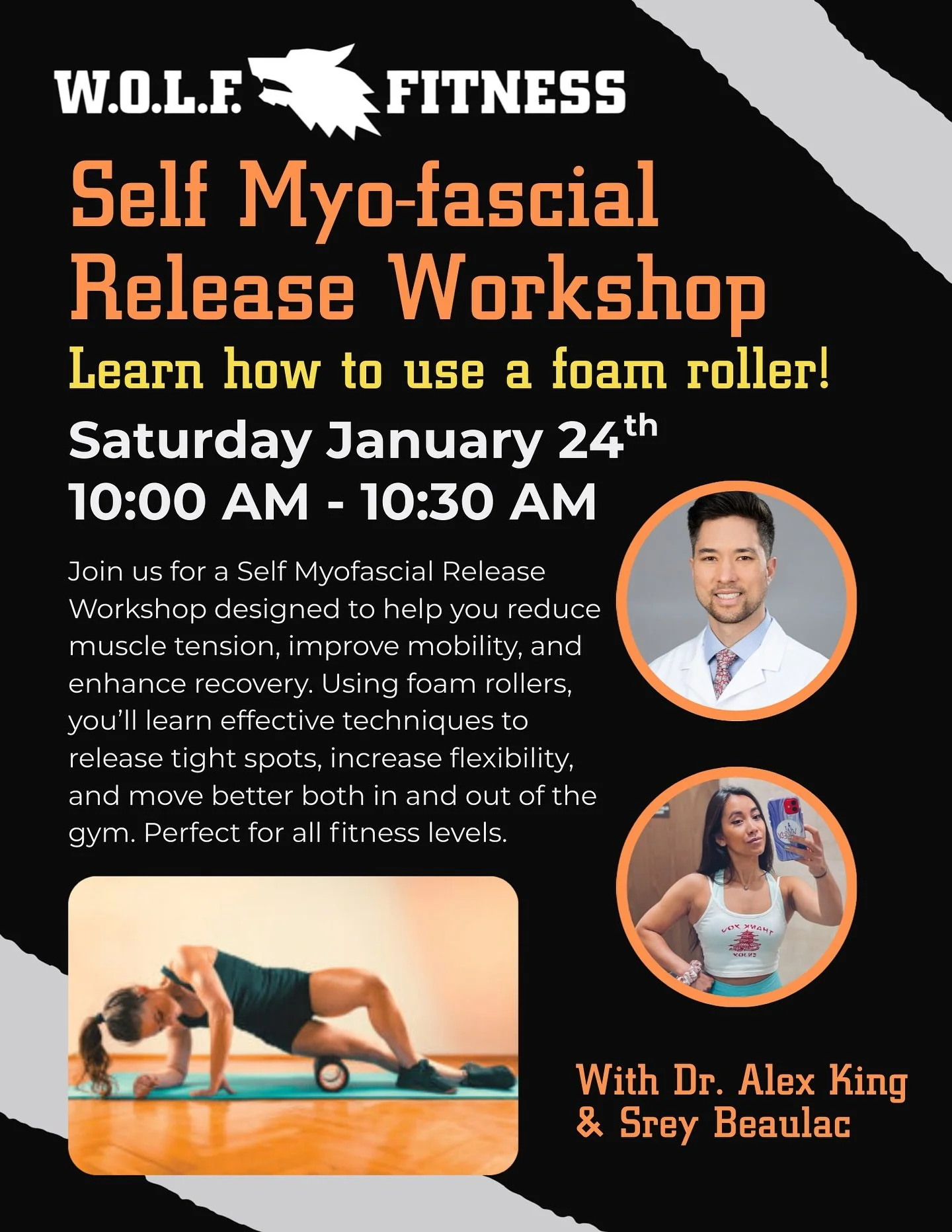 True story: we bought a bunch of new foam rollers and I realized I had no idea how to use them&hellip;. So I asked Srey and Alex to teach me&hellip; and then we figured, why not just teach everyone?

Join us Saturday, Jan 24 from 10-10:30am for a Sel