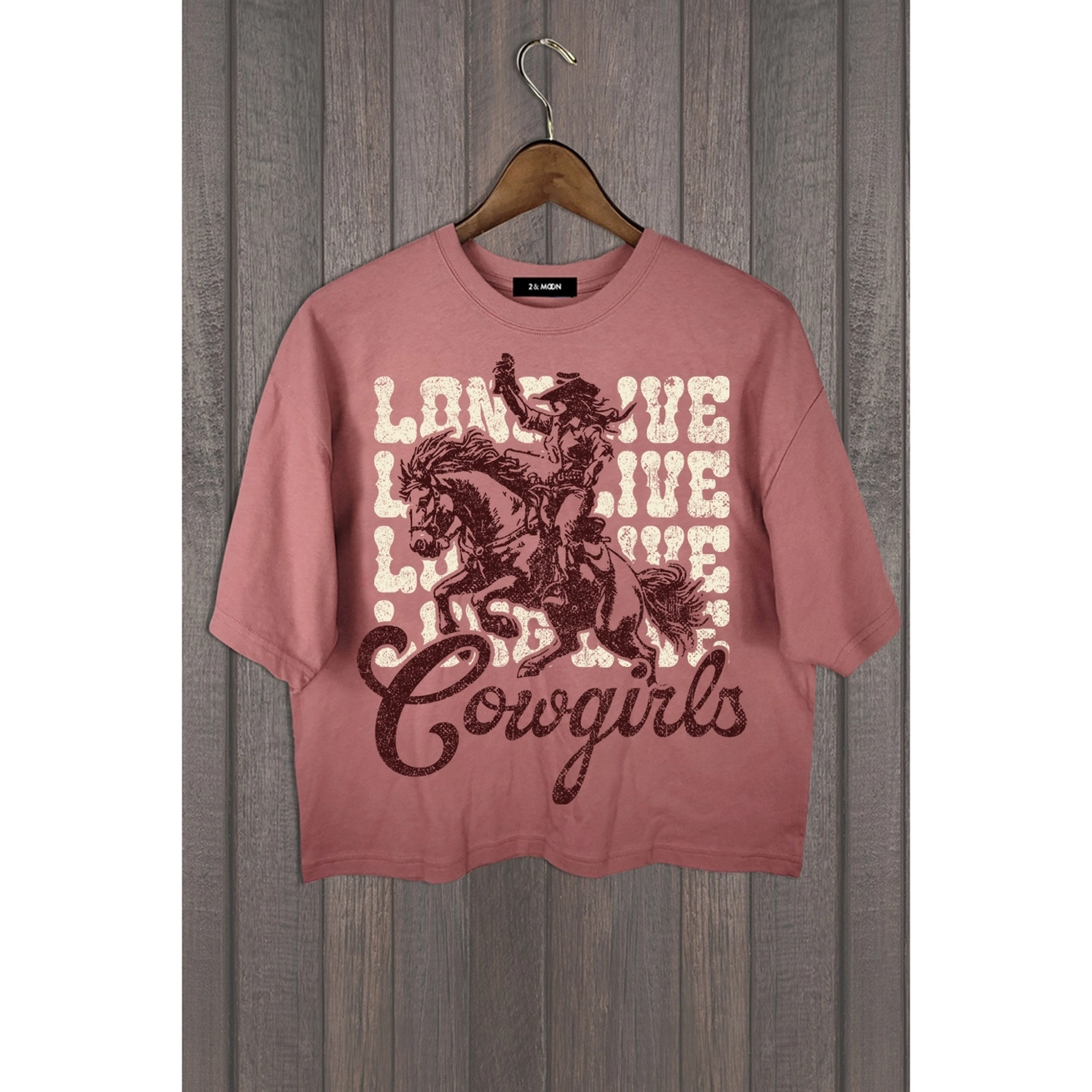 Long Live Cowgirls Graphic Tee - Mauve