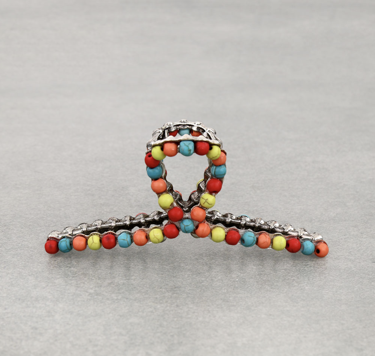 4.5″ Stone Bead Hair Claw Clip - Multicolor