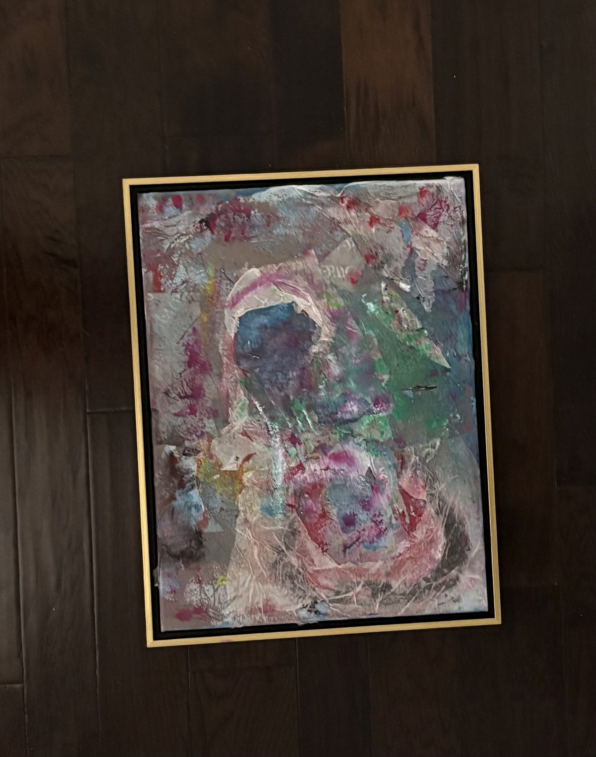 A103
Dimensions 19.5" L X 23.5"W framed / no glass
mixed media