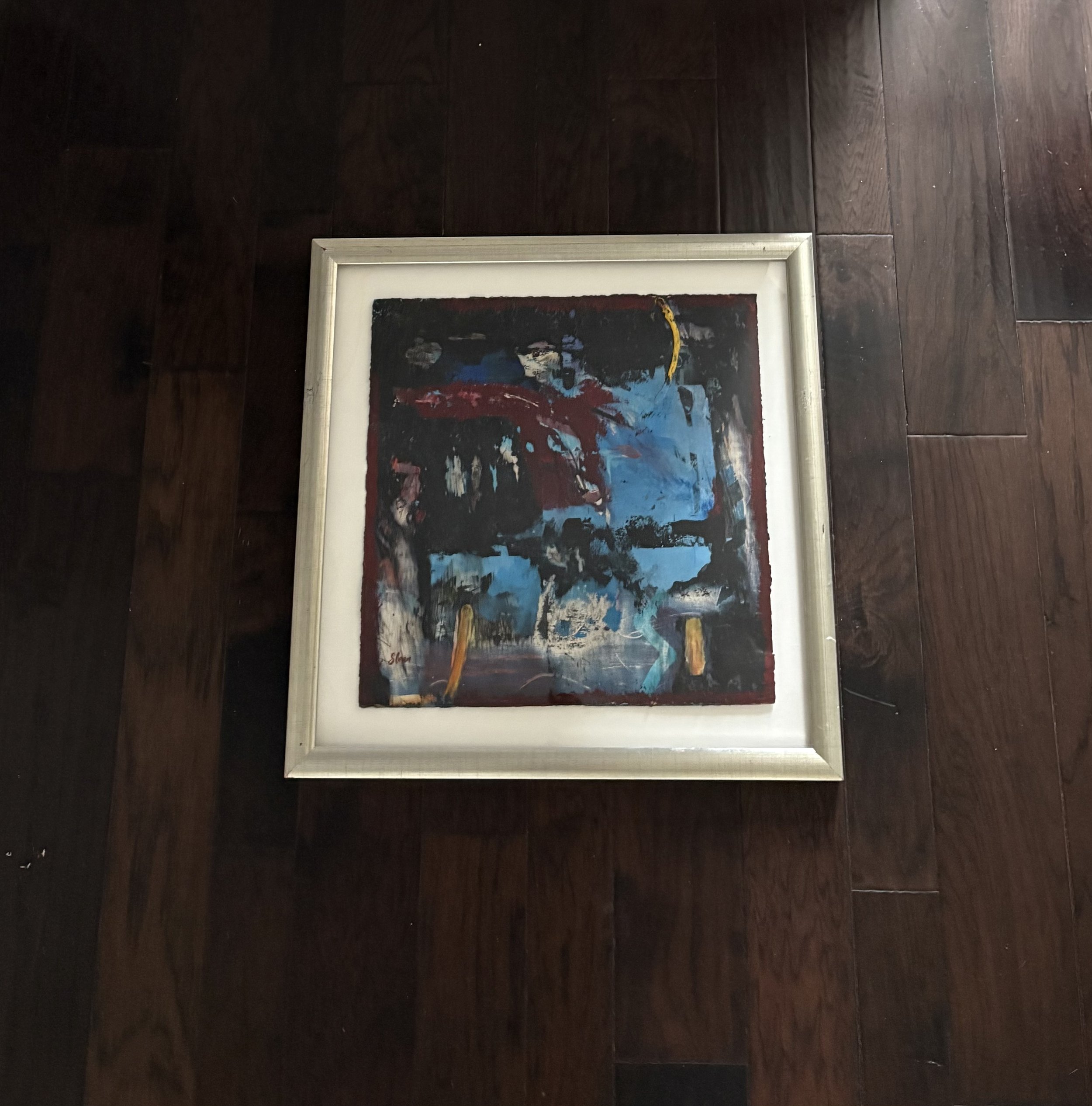 A112
Dimensions. 26.5"L x 26.5" W framed with glass