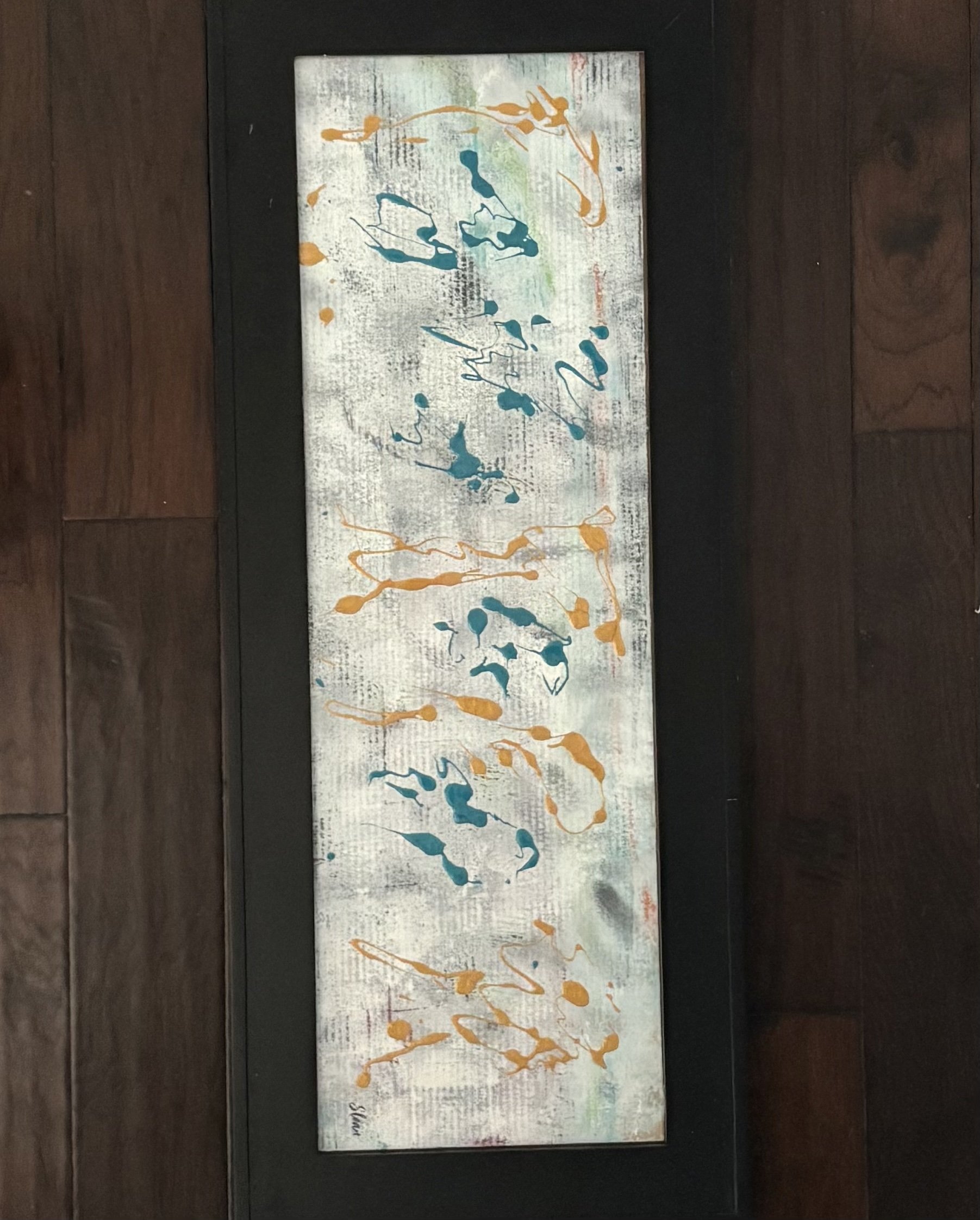 A100 Dimensions 17"L X 41" W framed with glass