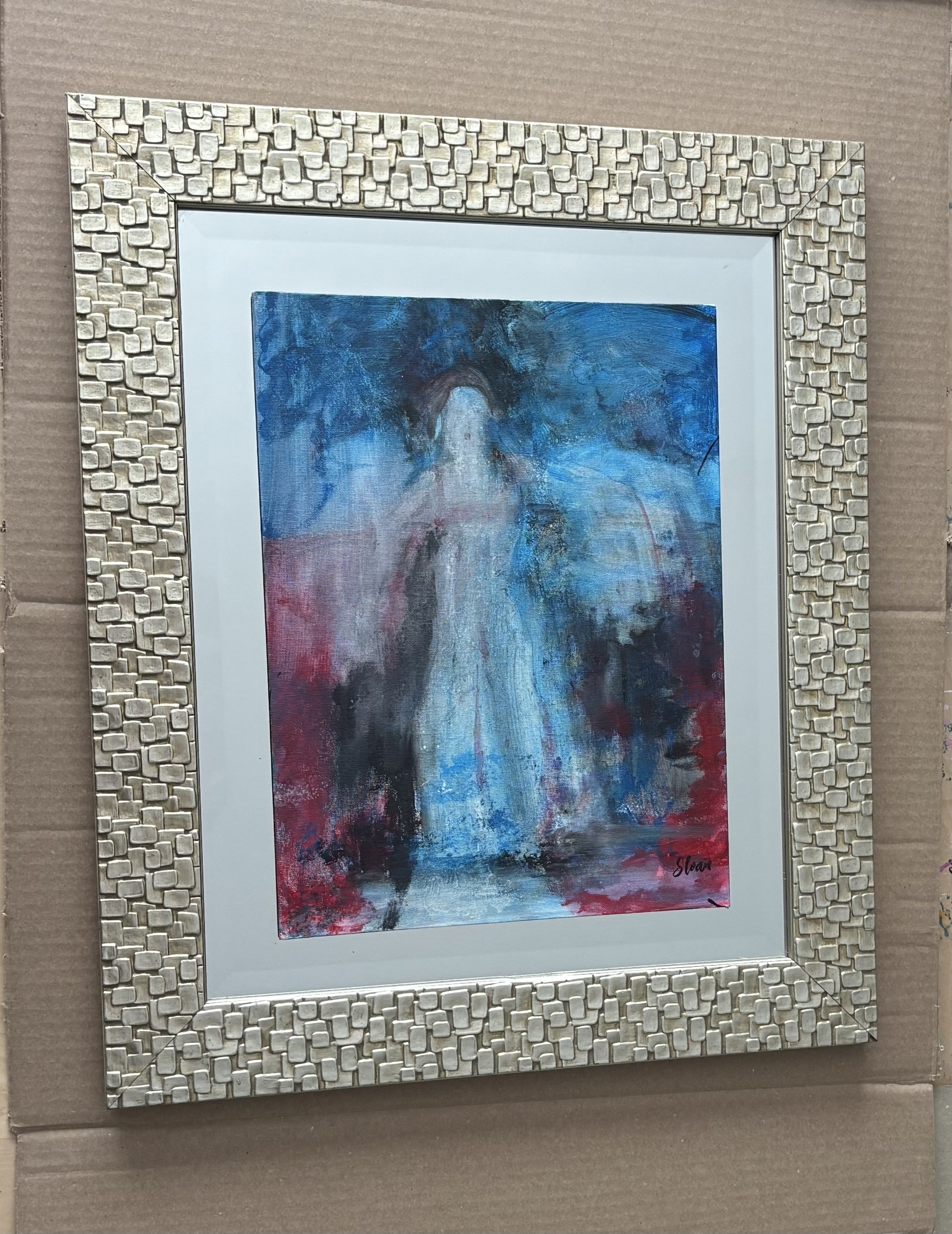 P101
Dimensions 24"L x 20.5" W acrylic canvas on mirror