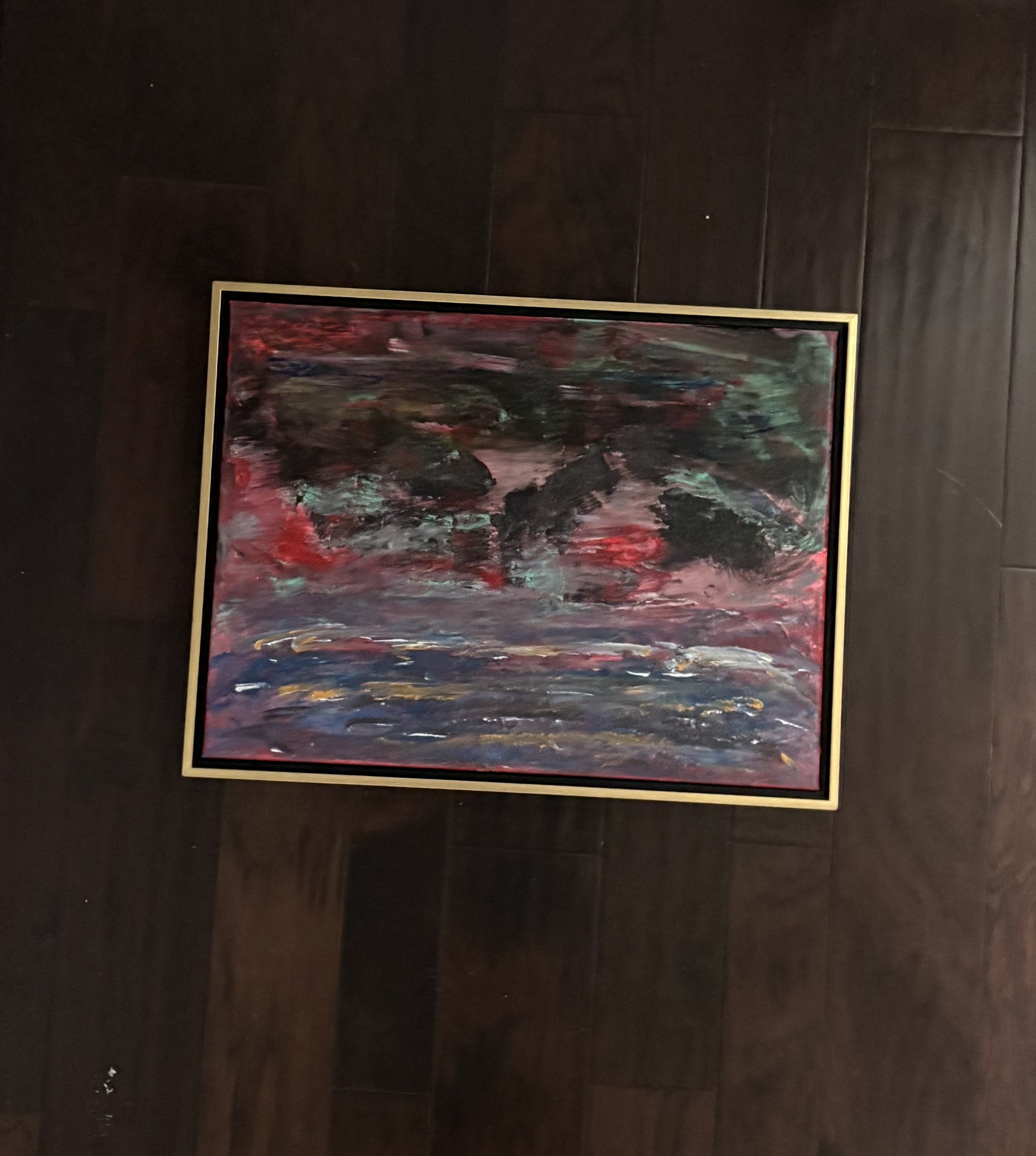 A107
Dimensions 19.5" L X 25.5" W framed no glass