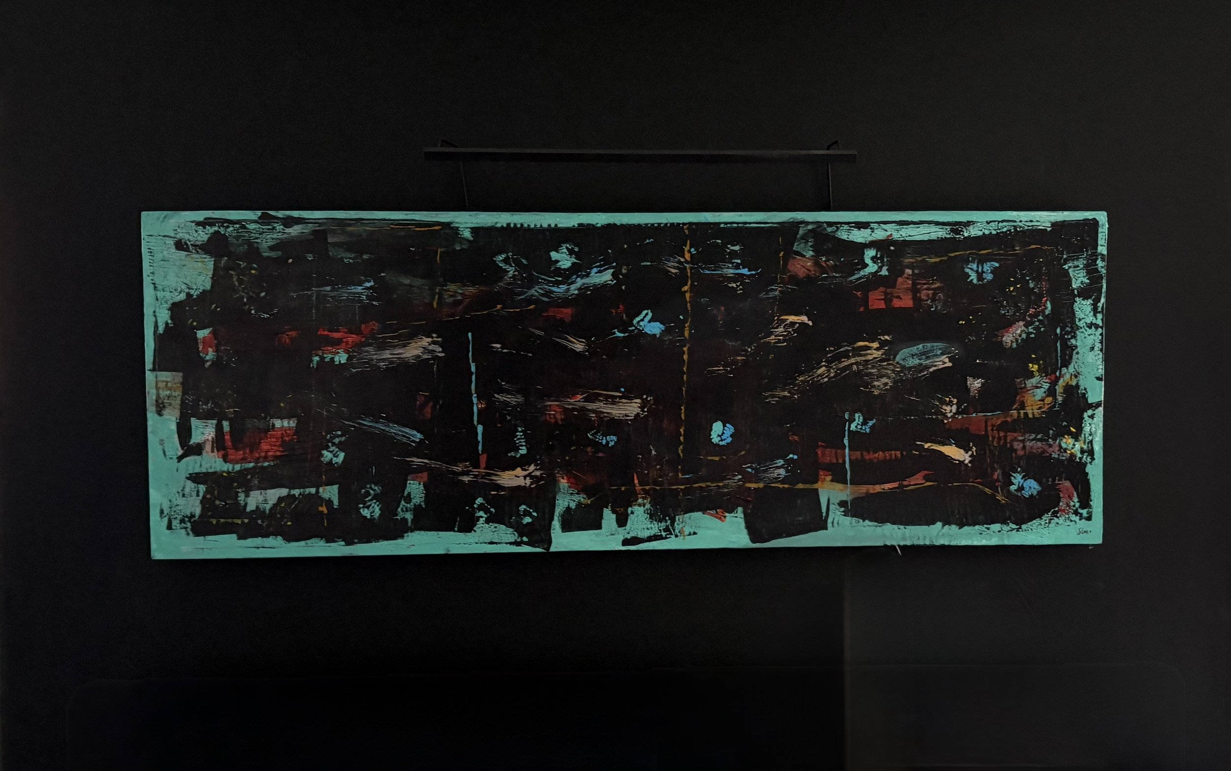 A121
Dimensions 26"L x 68"W on 3" canvas ( depth)