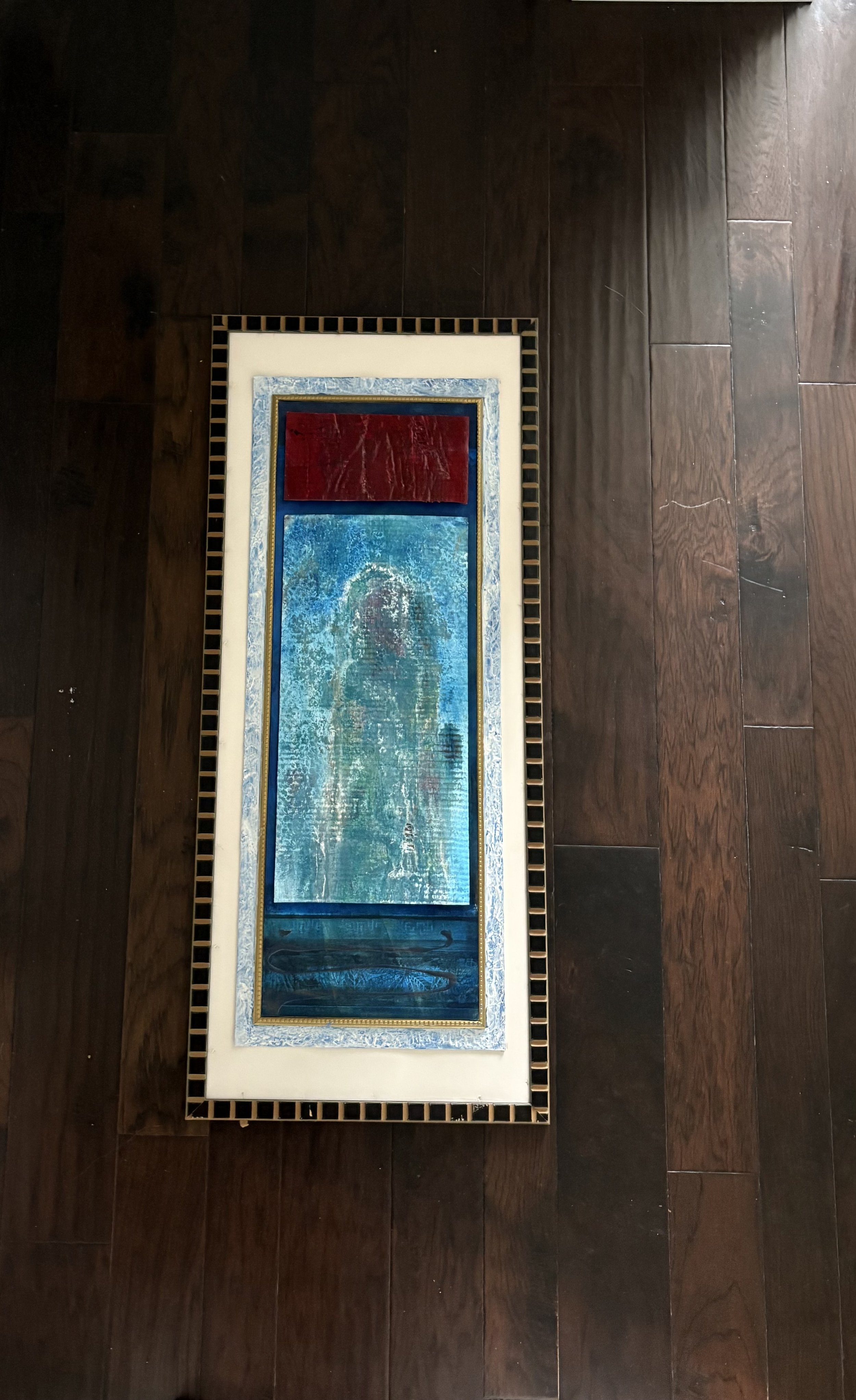 P110
Dimensions. 47"L x 20"W framed