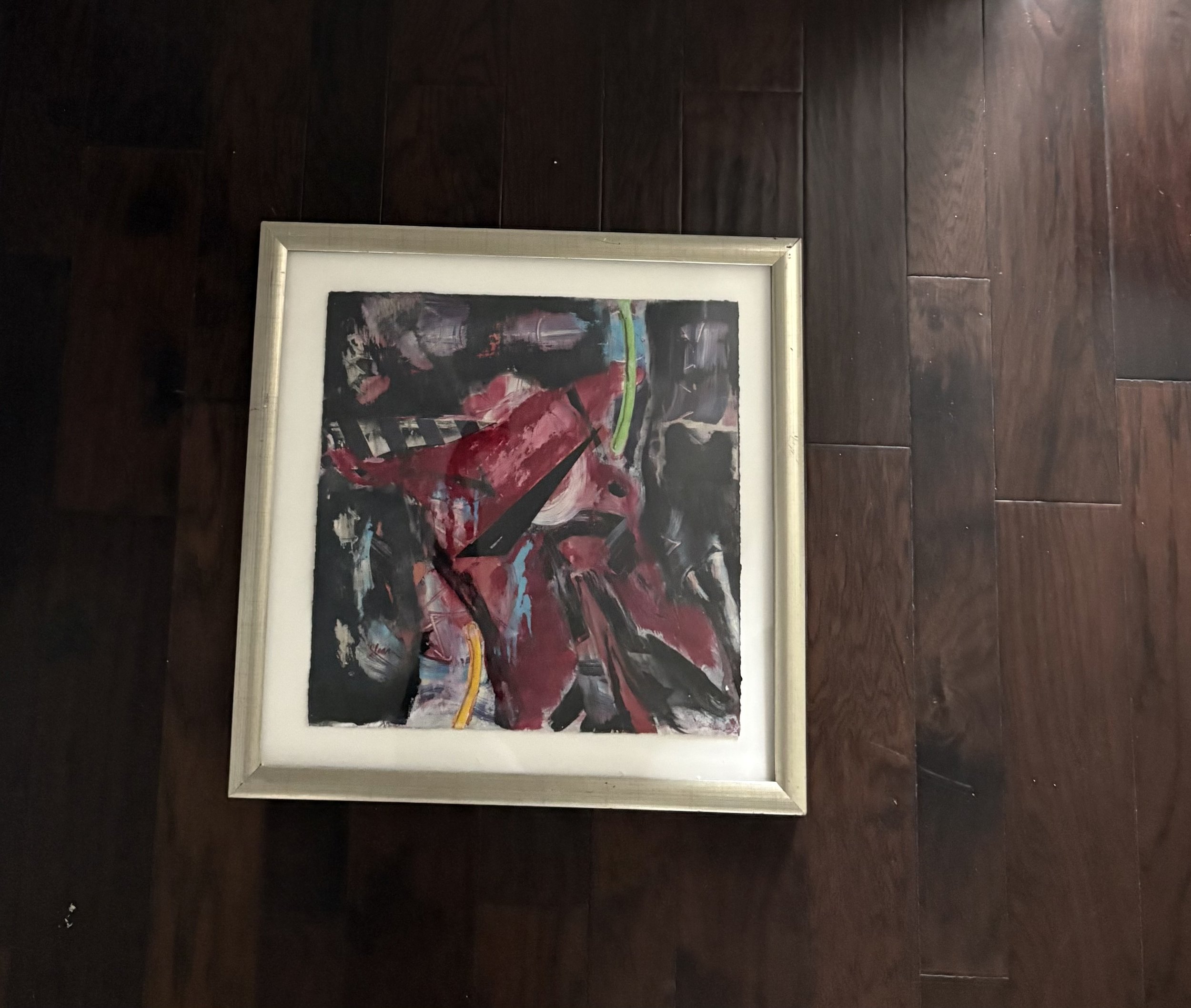 A111
Dimensions 26.5" x 26.5" w framed with glass