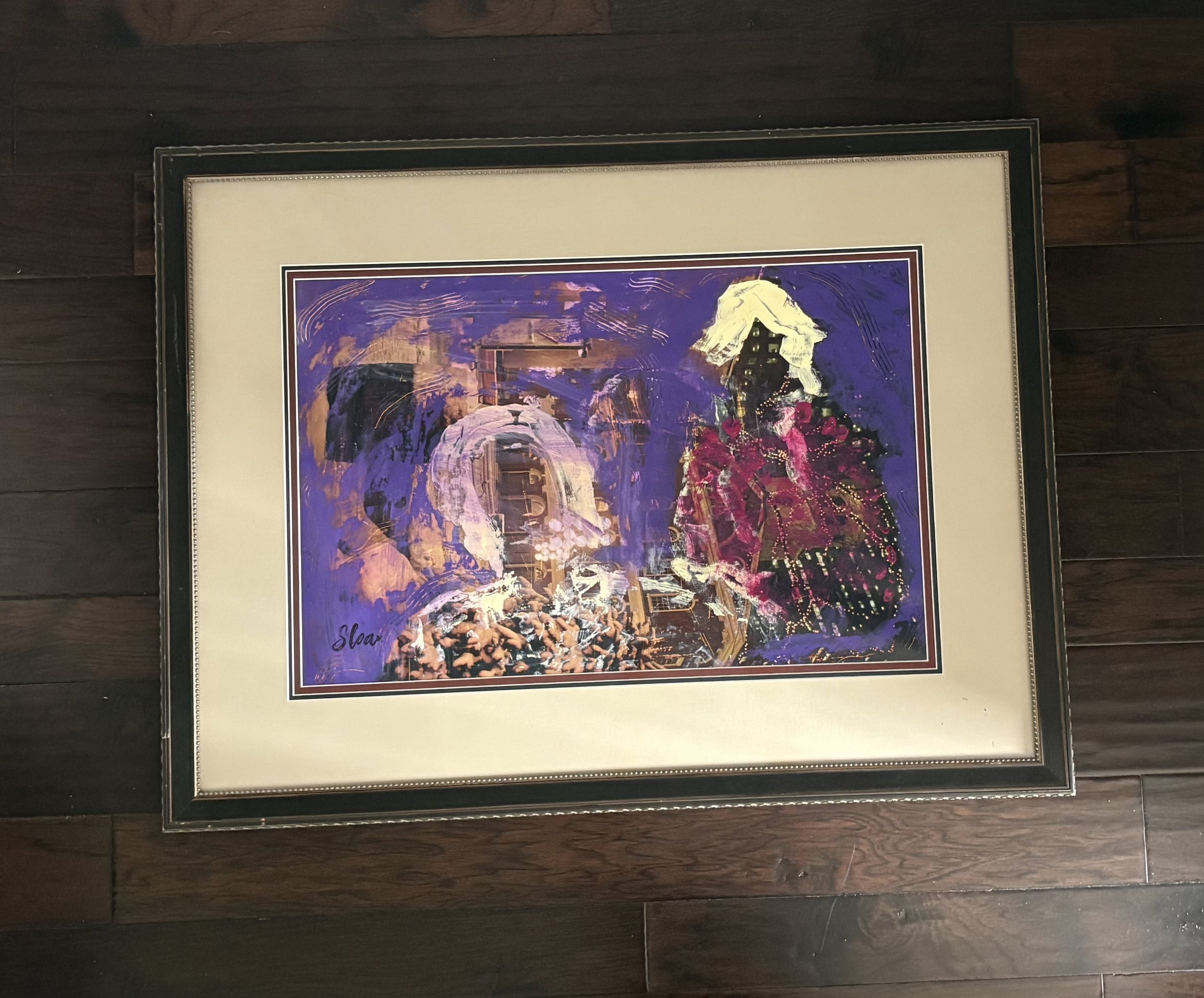P100
dimensions 32"L X 42" W framed with glass