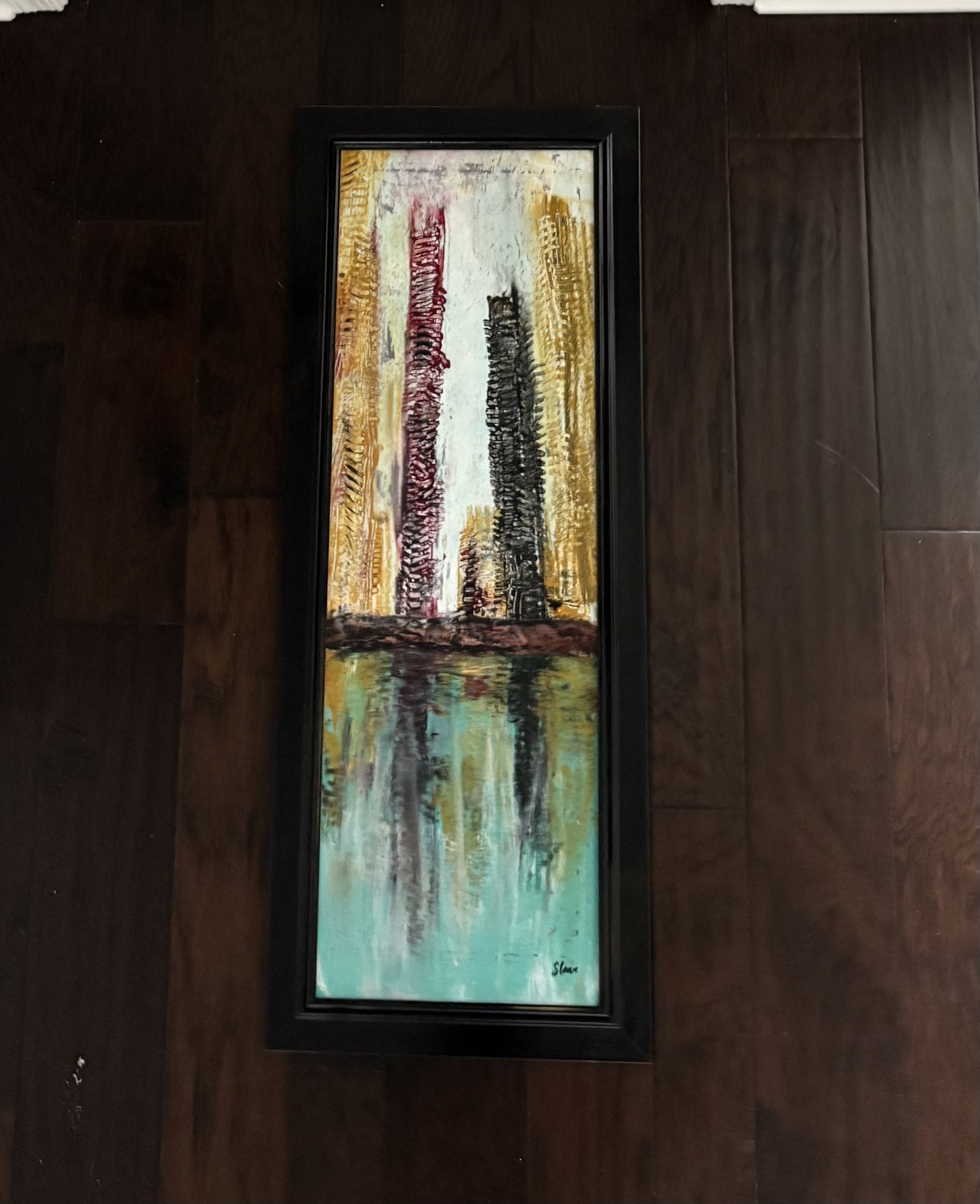 S104
Dimensions. 40"L x 16 W" framed