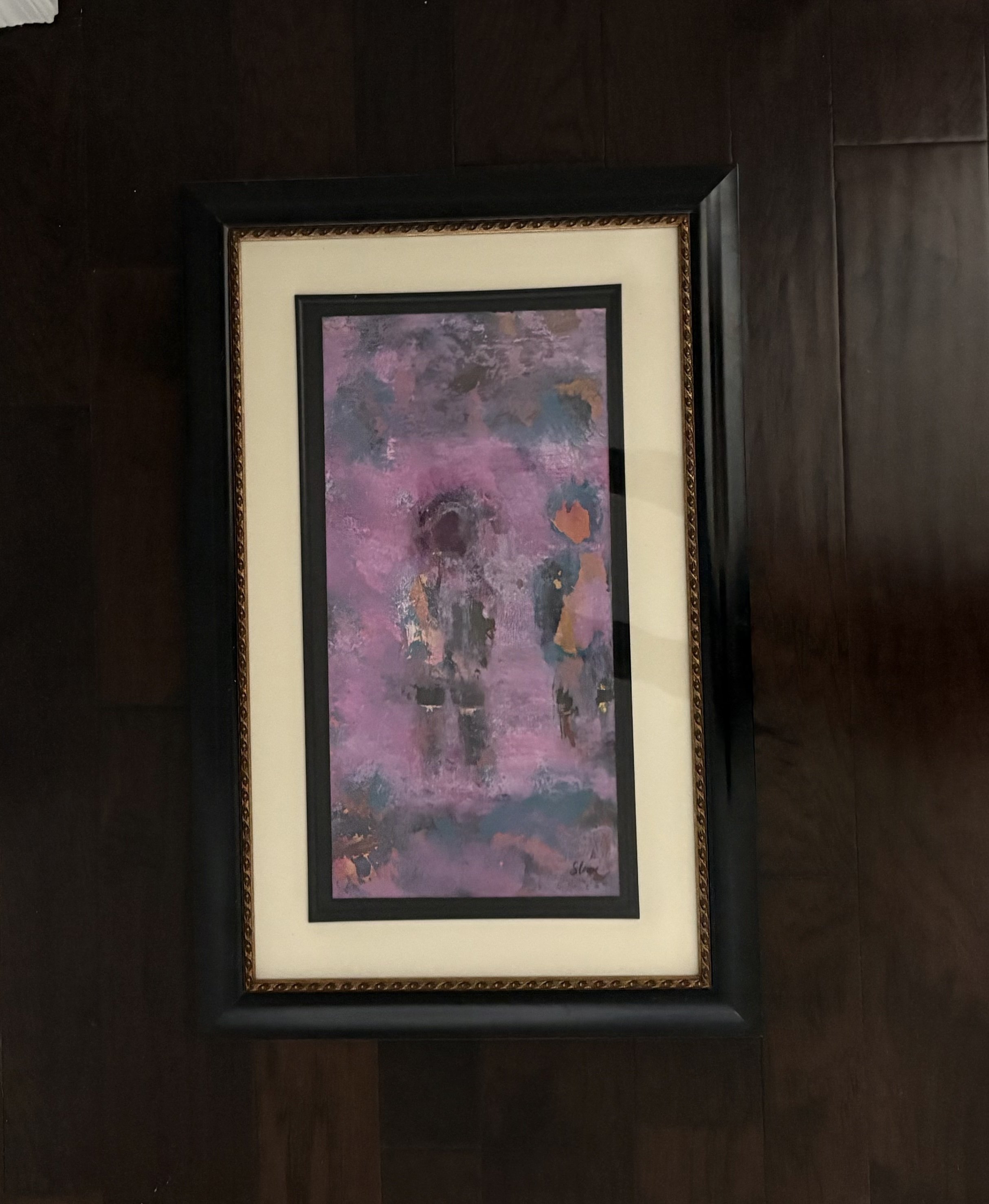 P104
Dimensions 34 "L x 22" W framed with glass
