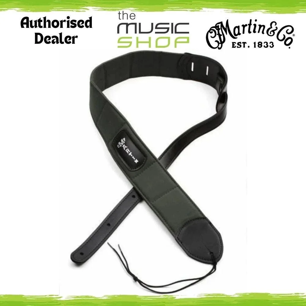 Martin 2.5" Vegan Leather Guitar Strap, Camo Green - 18A0083 (STR-0083)