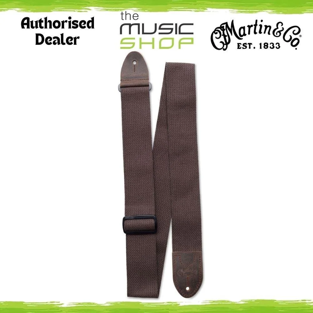 Martin 2" Cotton Weave Guitar Strap with Pick Holder, Brown - 18A0105 (STR-0105)