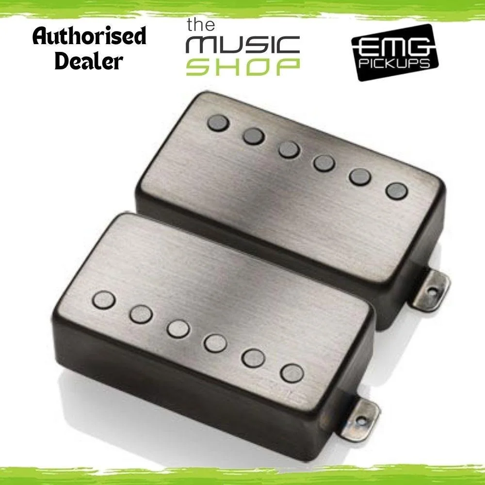 EMG JH James Hetfield "Het" Humbucker Pickup Set, Brushed Black Chrome - JH SET