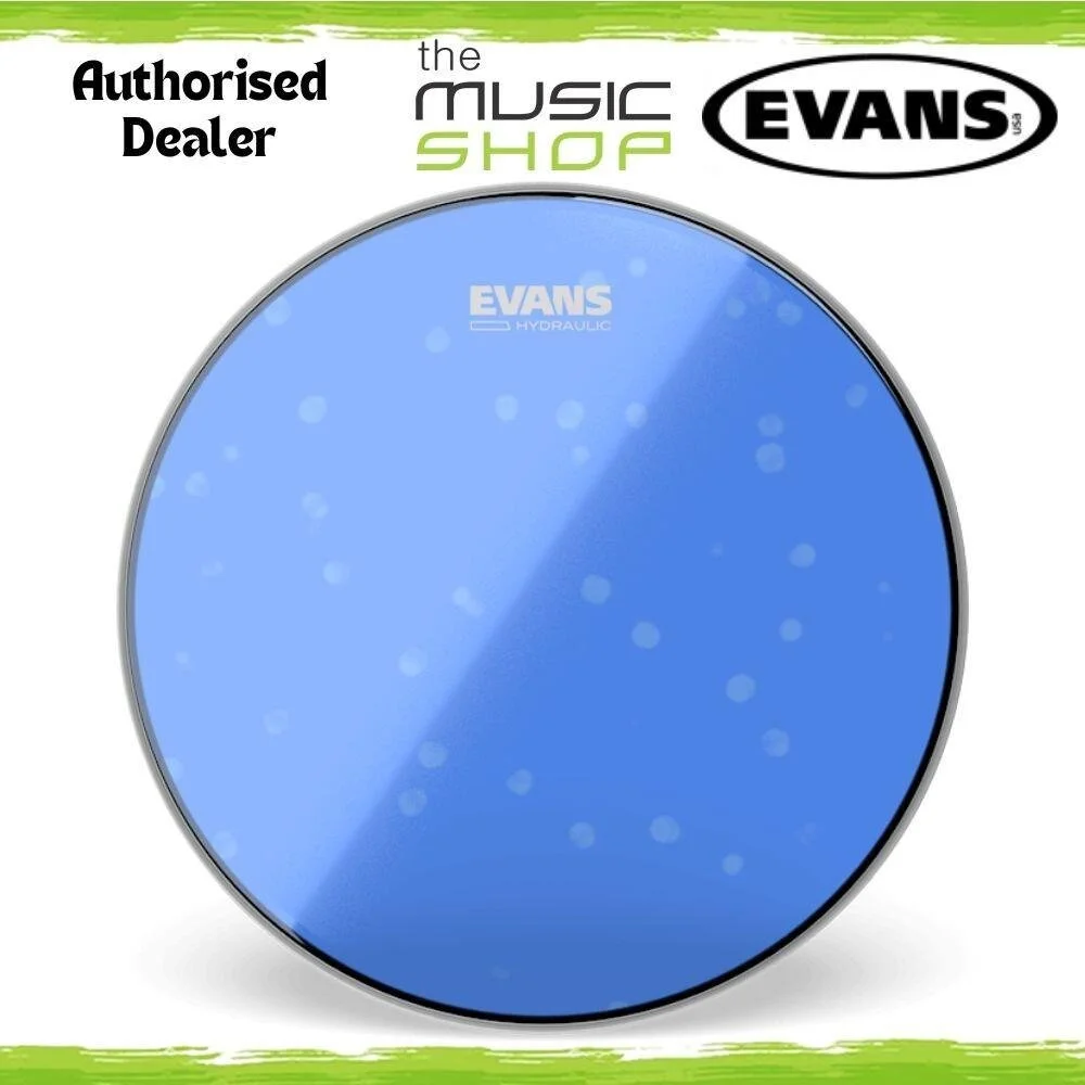 Evans 14" Hydraulic Blue Drum Head, 14 Inch Tom Batter Drumhead - TT14HB
