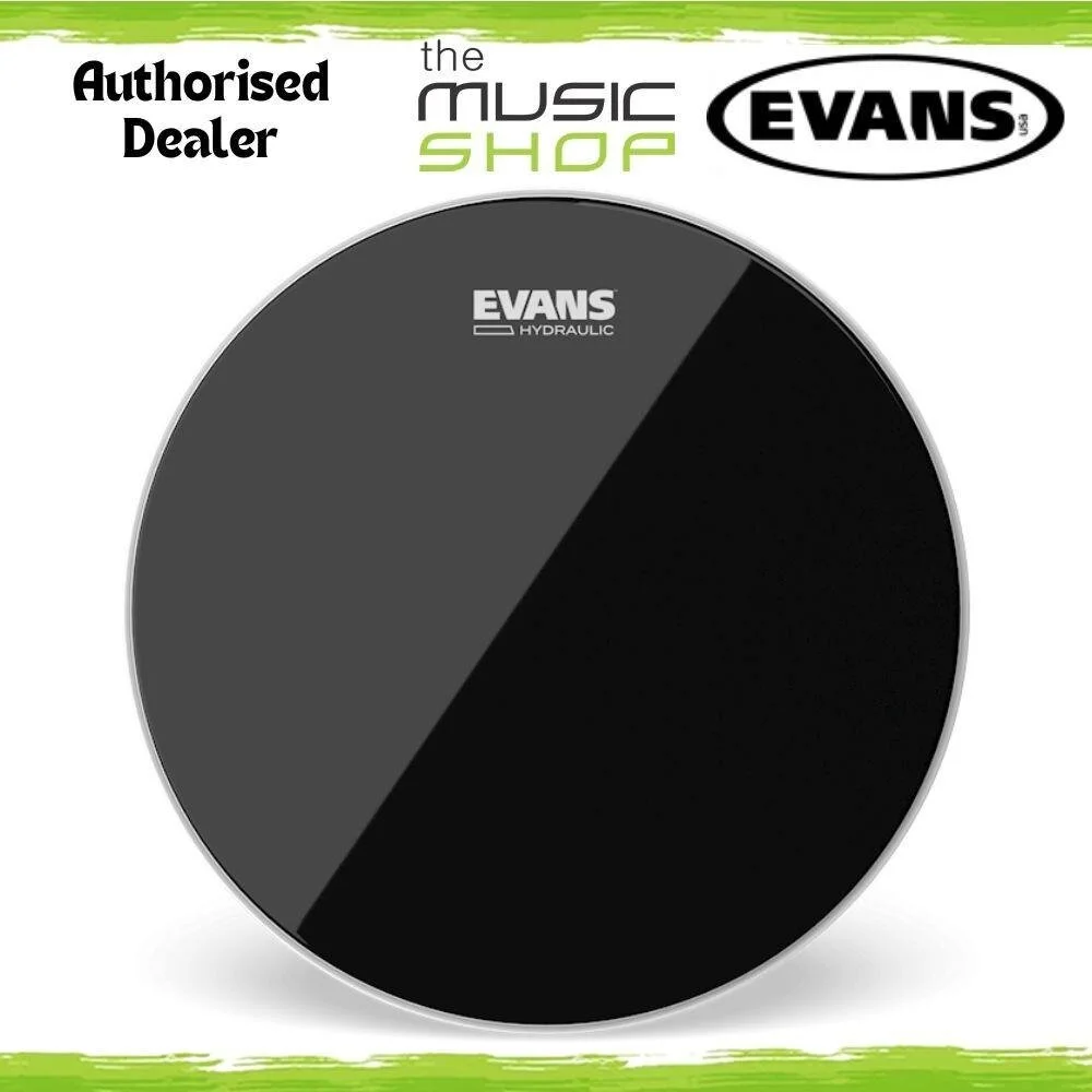 Evans 14" Hydraulic Black Drum Head, 14 Inch Tom Batter Drumhead - TT14HBG