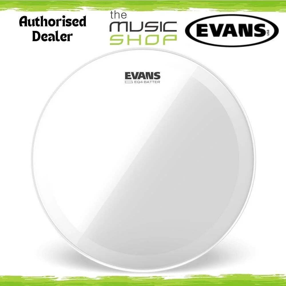 Evans 20" EQ4 Clear Bass Drumhead, 20 inch Bass Batter Drum Head - BD20GB4