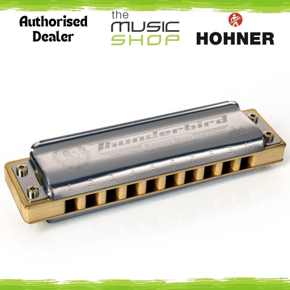 Hohner Marine Band Thunderbird 10 Hole Diatonic Harmonica, Low C - M201197