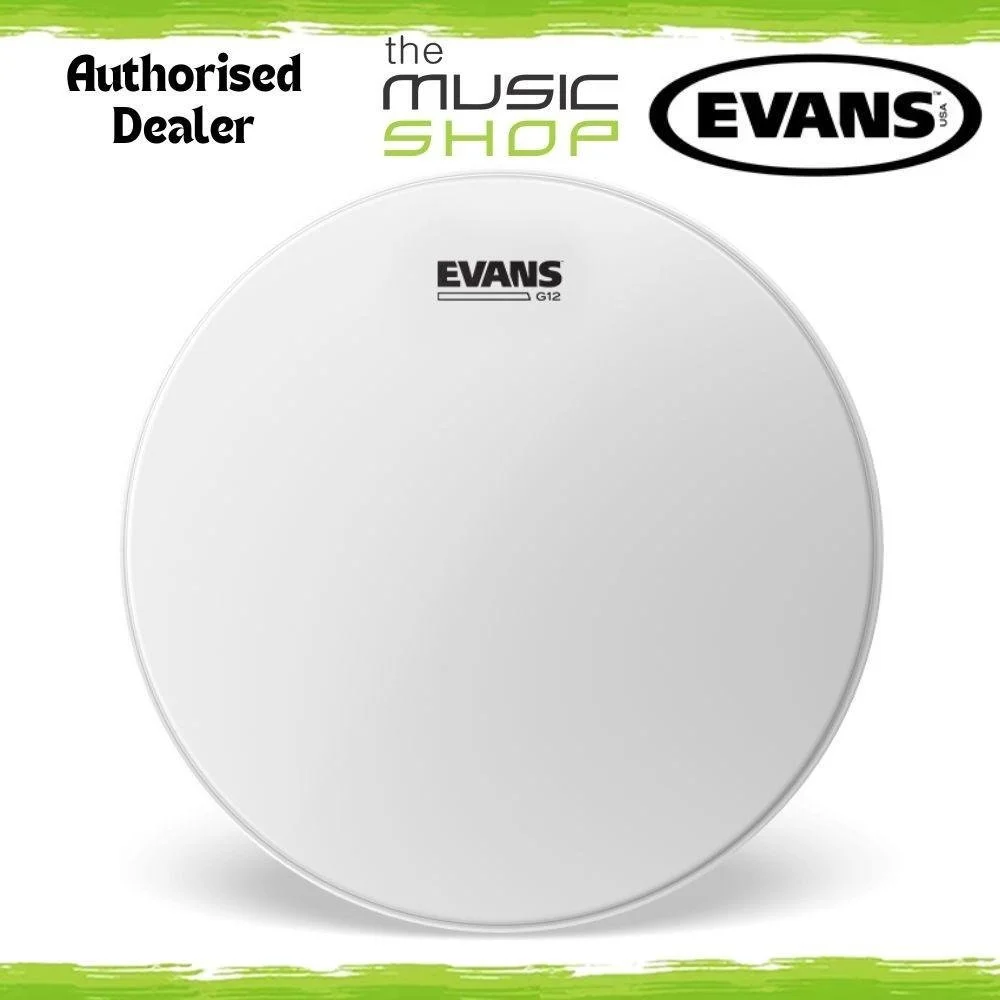 Evans 6" G12 Coated White Drum Head, 6 Inch Tom Batter Drumhead - B06G12