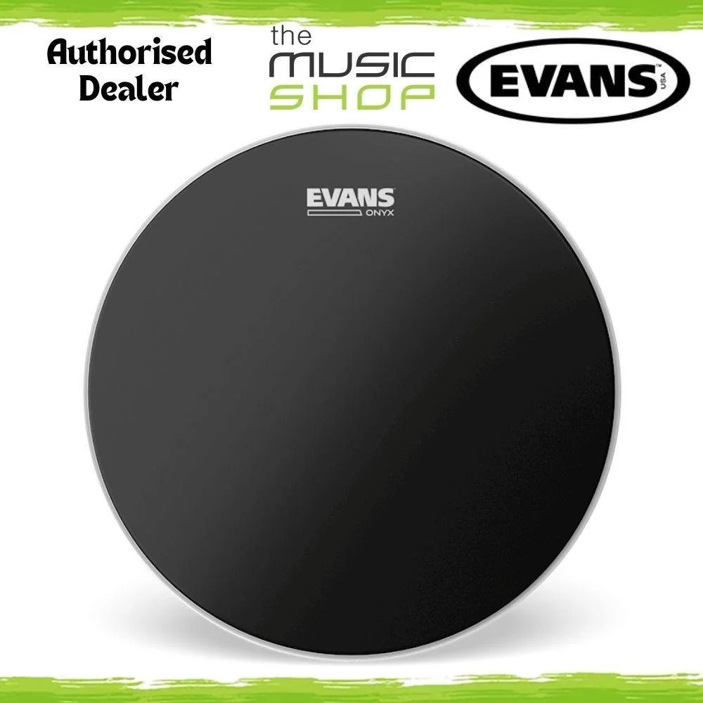 Evans 10" ONYX Frost Coated Black Drum Head, Tom Batter Drumhead - B10ONX2