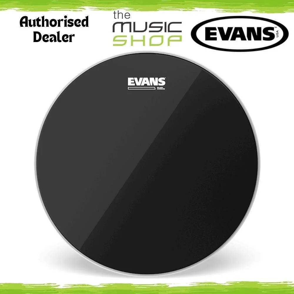 Evans 6" Black Chrome Drum Head, 6 Inch Tom Batter Drumhead - TT06CHR