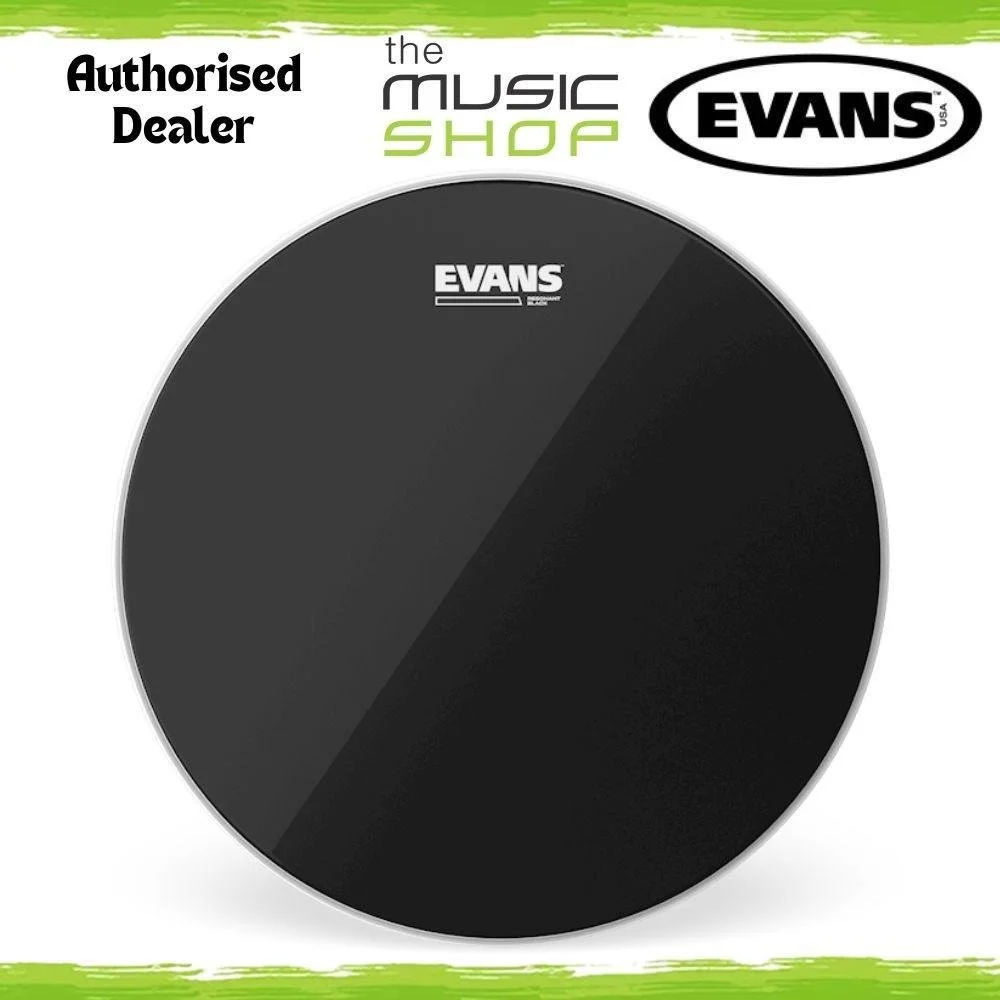 Evans 13" Resonant Black Drum Head, 13 Inch Tom Bottom Drumhead - TT13RBG