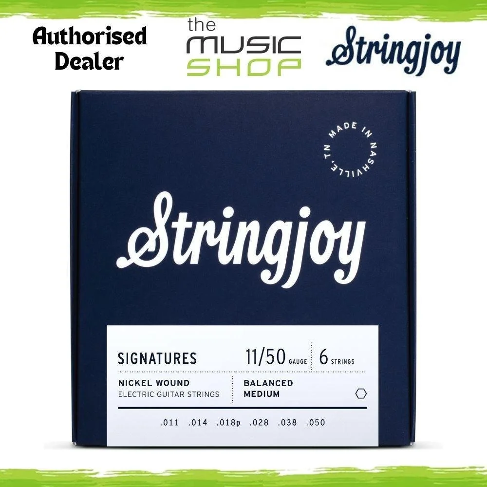 Stringjoy 11-50 Balanced Medium Signatures NW Electric Guitar Strings - SJ-BAL11