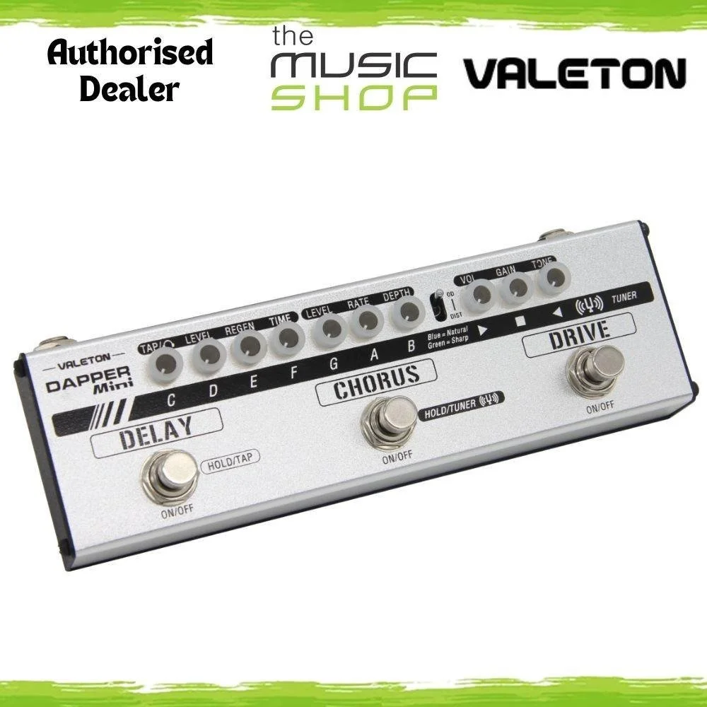 Valeton MES-1 Dapper Mini Guitar Effects Strip Pedal, Delay, Chorus & Drive