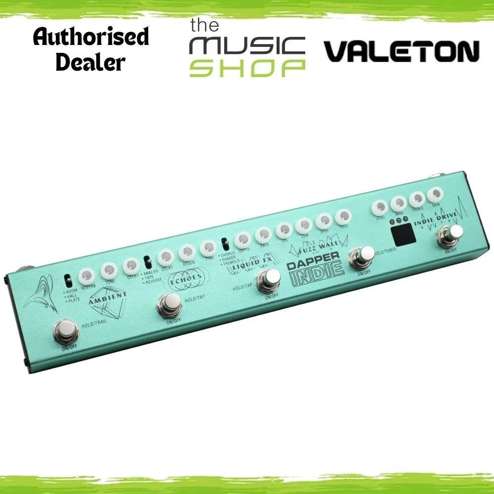 Valeton VES-5 Dapper Indie Effects Strip Pedal, Overdrive, Fuzz, Modulation