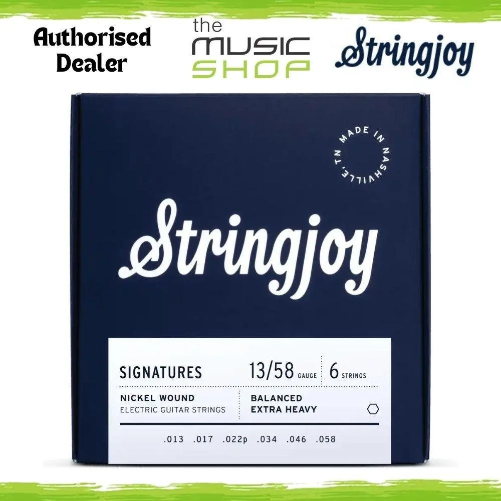 Stringjoy 13-58 Balanced Extra Heavy Signatures Electric Guitar Strings SJ-BAL13