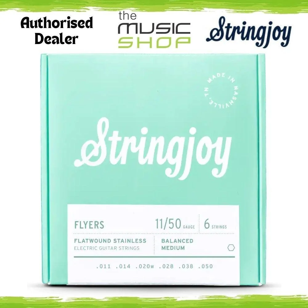 Stringjoy Flyers 11-50 Bal Medium Flatwound Electric Guitar Strings - SJ-FR1150