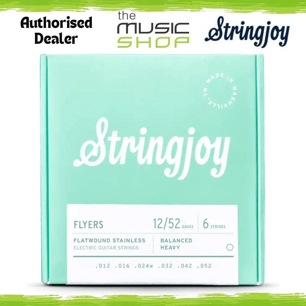 Stringjoy Flyers 12-52 Bal Heavy Flatwound Electric Guitar Strings - SJ-FR1252