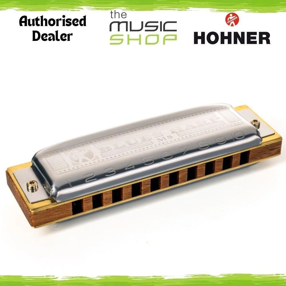 Hohner MS Series Blues Harp, 10 Hole Diatonic Harmonica, Db Major - M533026P