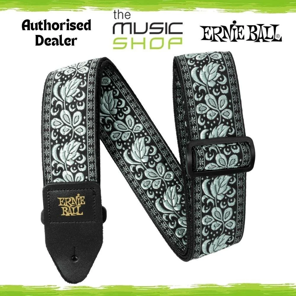 Ernie Ball Classic Jacquard Guitar/Bass Strap, Mint To Be Design - 5633
