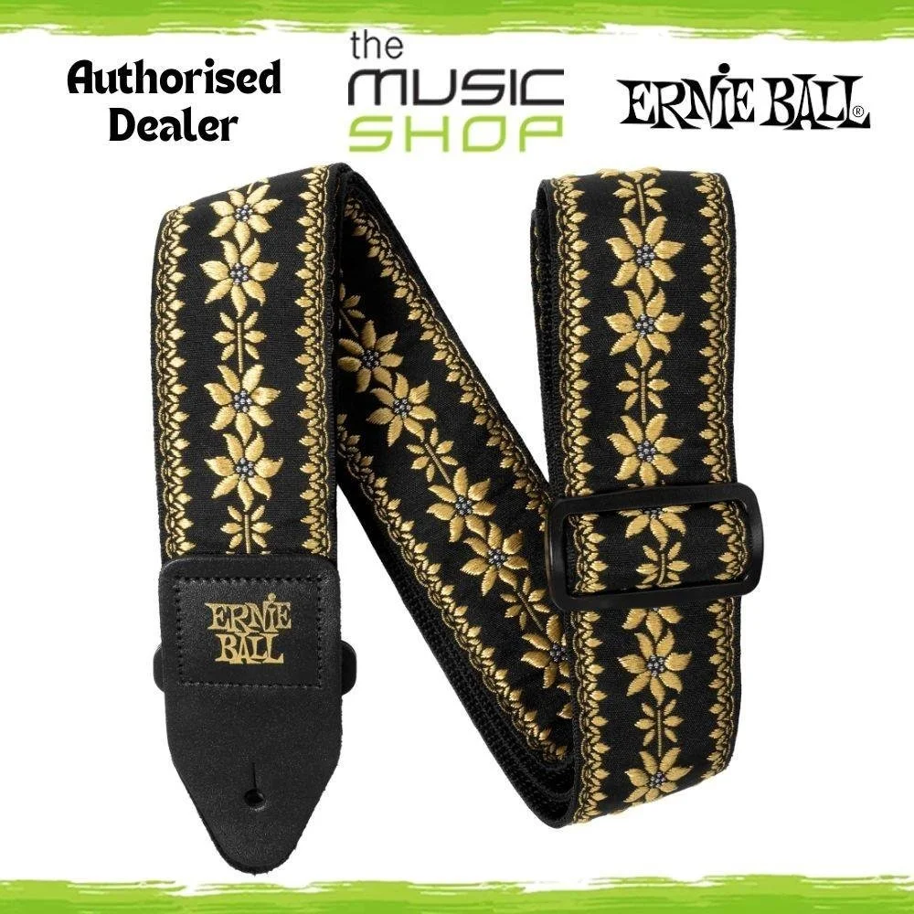 Ernie Ball Classic Jacquard Guitar/Bass Strap, Flower Crown Design - 5635