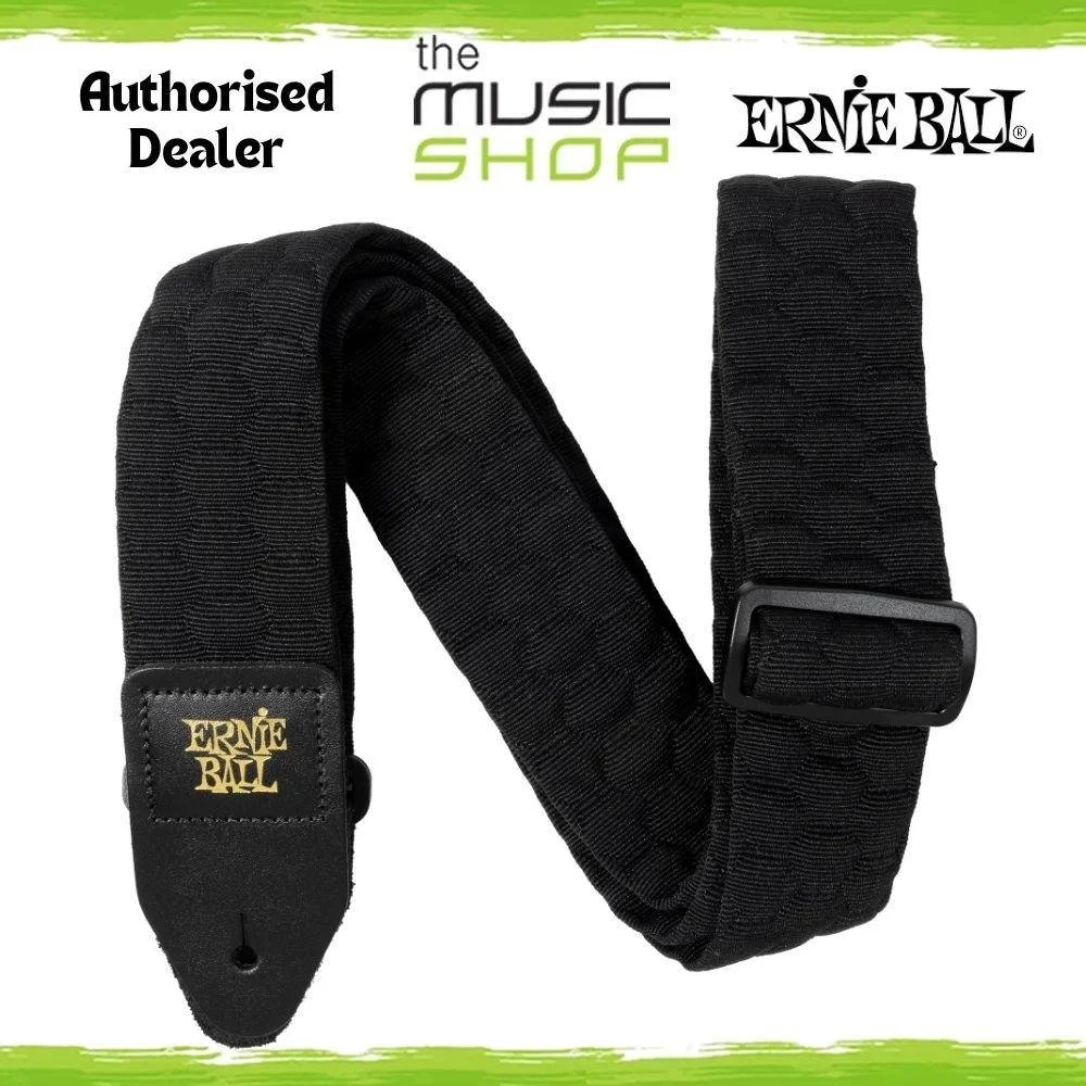 Ernie Ball Classic Jacquard Guitar/Bass Strap, Dark Matter Design, Black - 5636