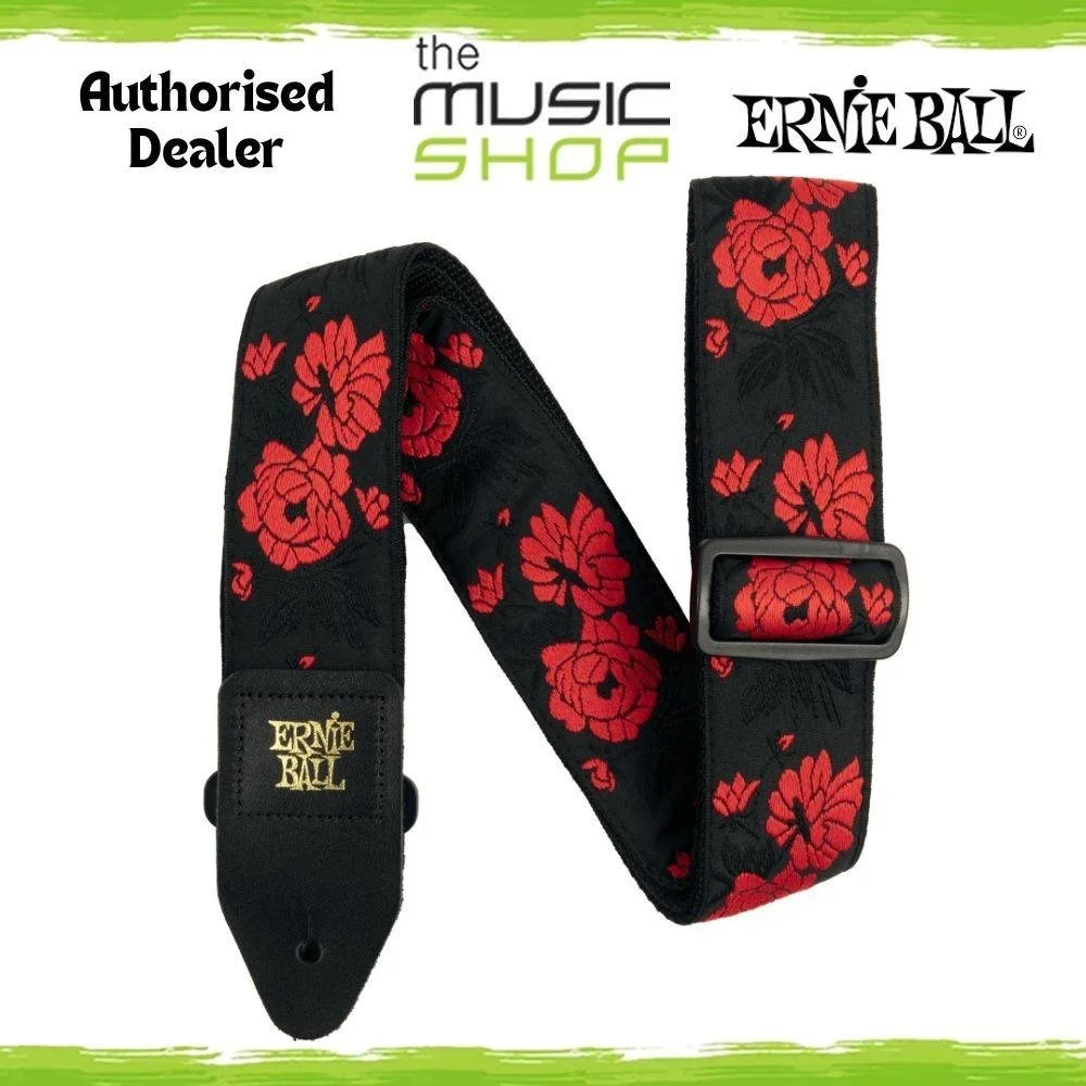 Ernie Ball Classic Jacquard Guitar/Bass Strap, Tango Rose Design - 5335