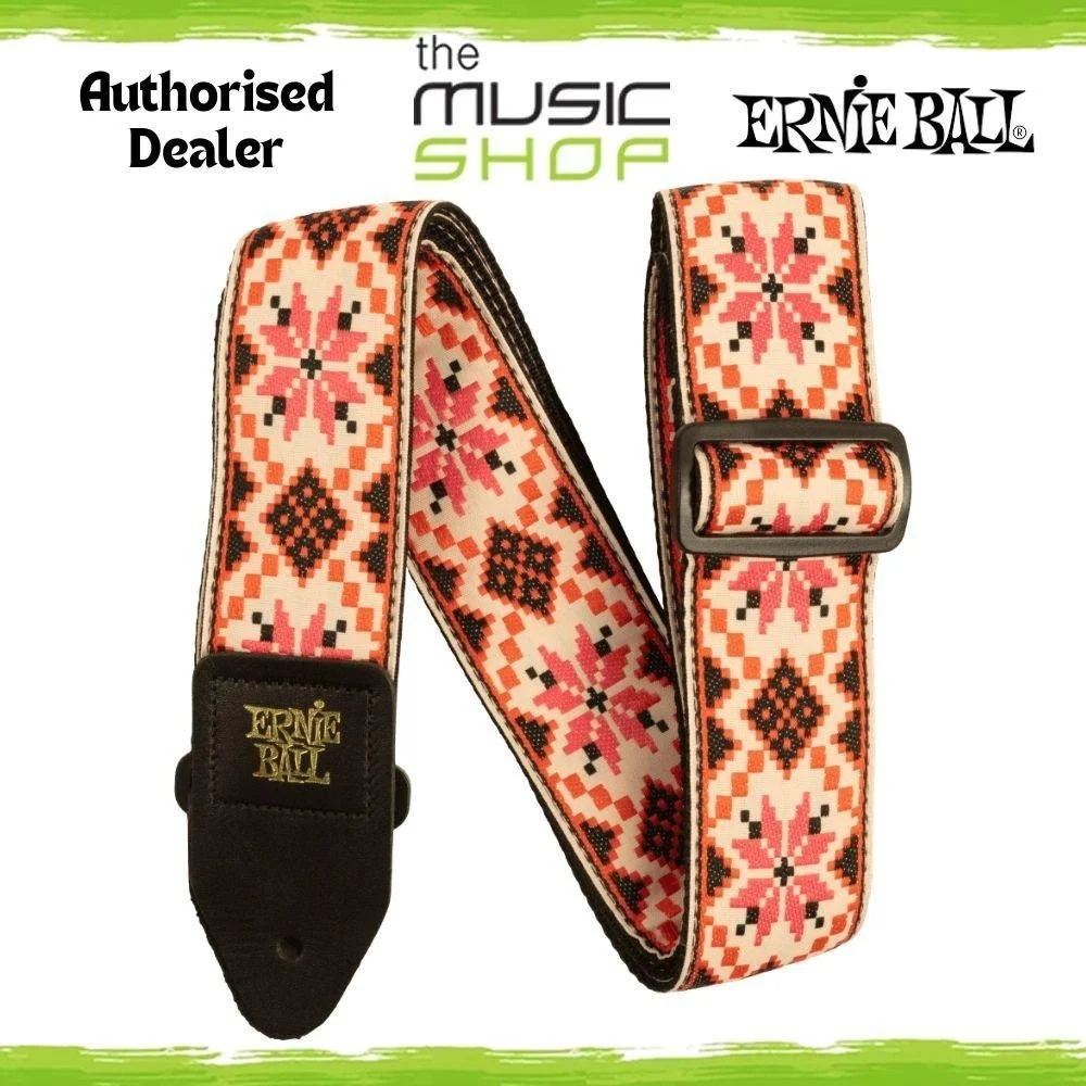 Ernie Ball Classic Jacquard Guitar/Bass Strap, Cinnamon Needlepoint - 5337