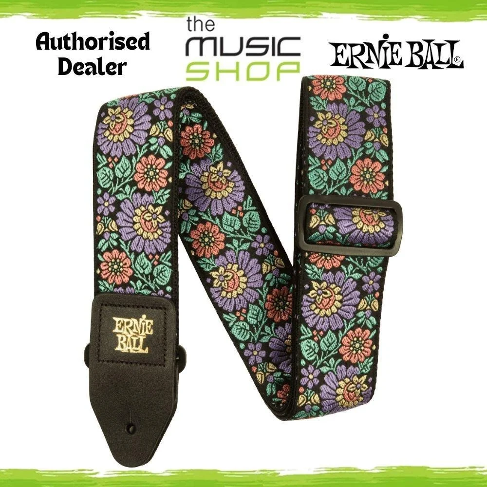 Ernie Ball Classic Jacquard Guitar/Bass Strap, Evening Bloom Design - 5340