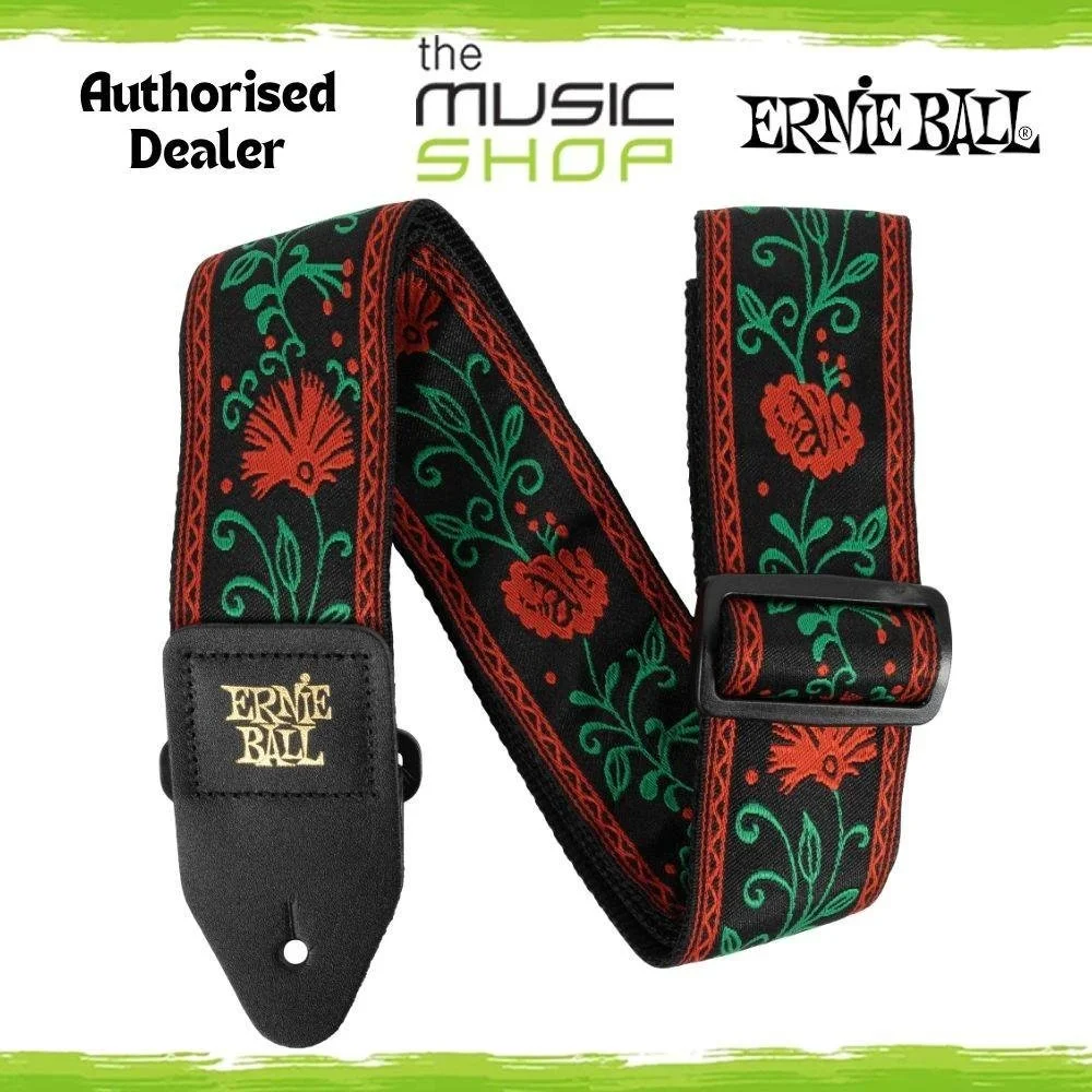 Ernie Ball Classic Jacquard Guitar/Bass Strap, Western Rose Design - 5361