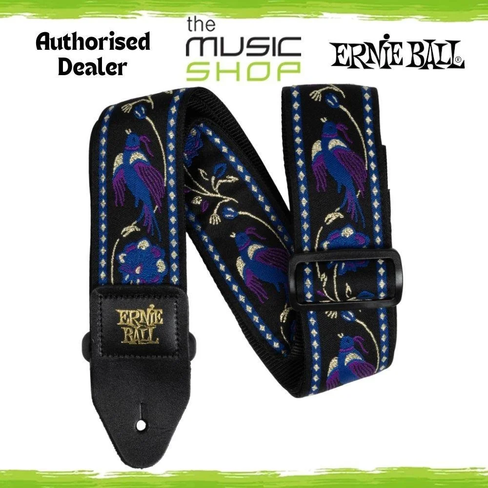 Ernie Ball Classic Jacquard Guitar/Bass Strap, Purple Pleasant Pheasant - 5371