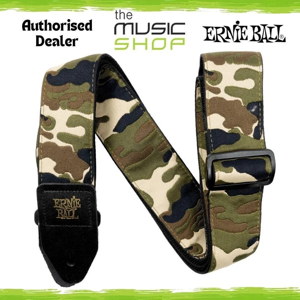 Ernie Ball Classic Jacquard Guitar/Bass Strap, Vintage Camo Design - 5439