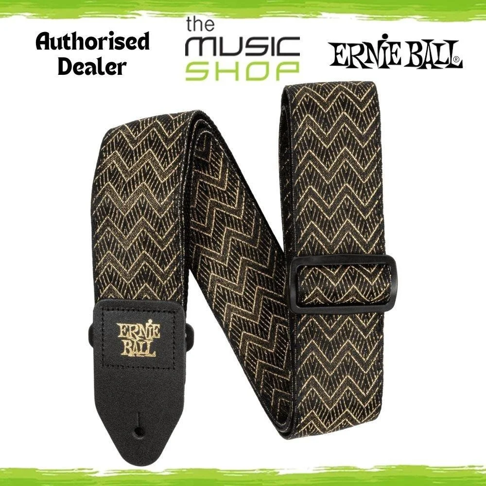 Ernie Ball Classic Jacquard Guitar/Bass Strap, Golden Waves Design - 5626