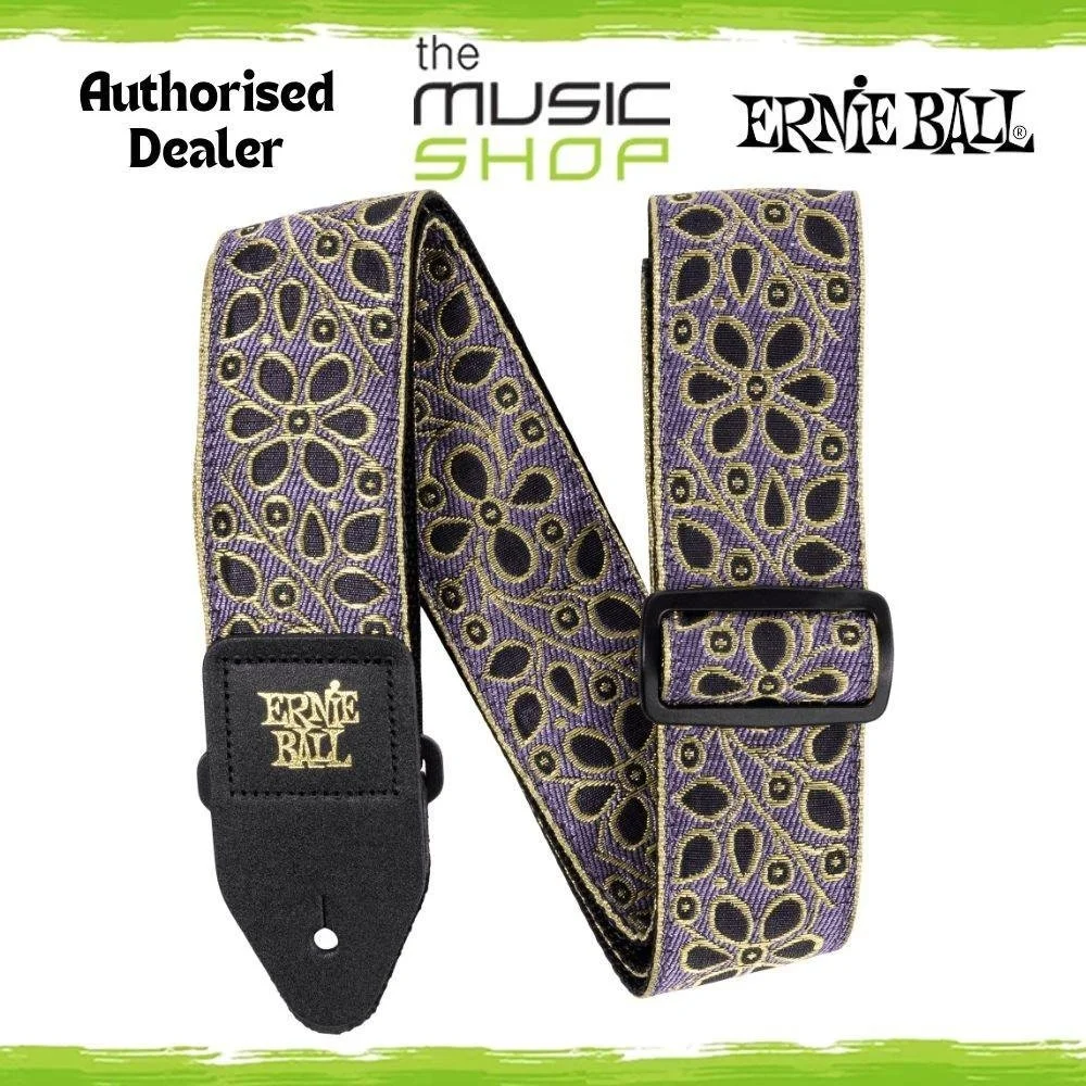Ernie Ball Classic Jacquard Guitar/Bass Strap, Jasmine and Juice Design - 5629
