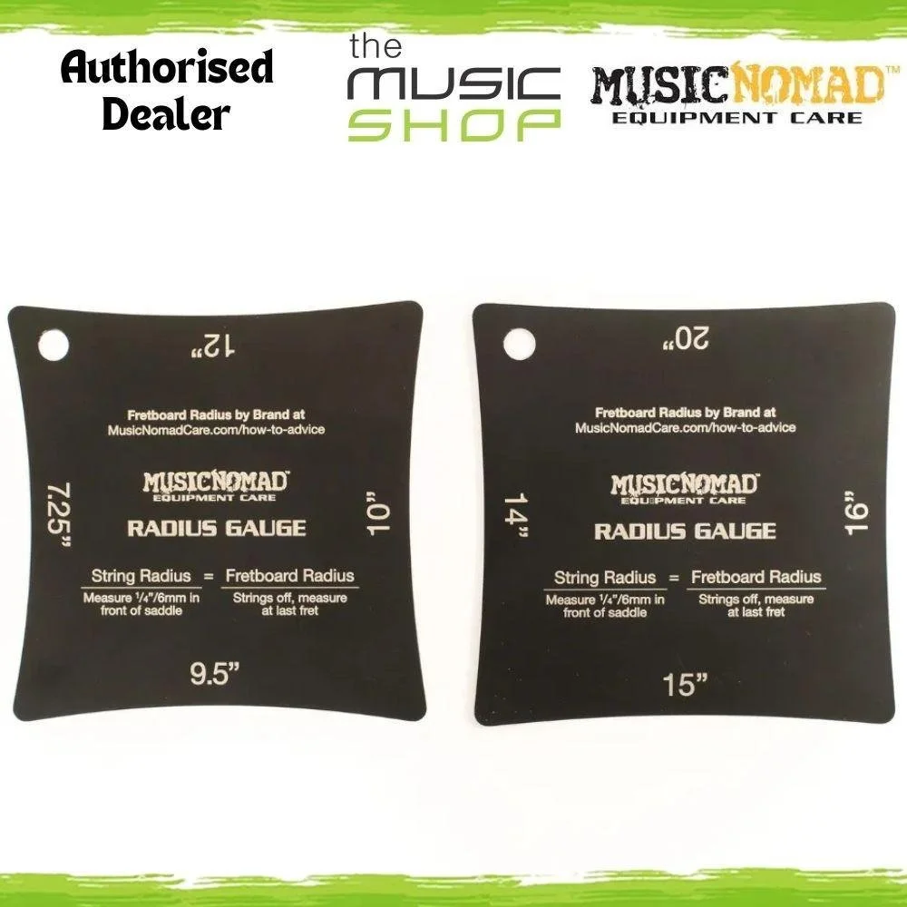 Music Nomad Precision Radius Gauge Set, Guitar/Bass, 2 Pack - MN603