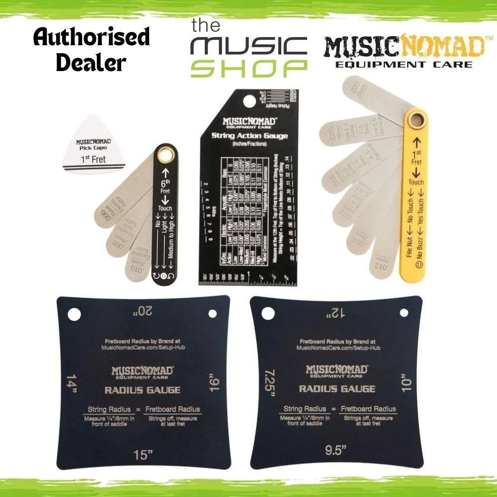 Music Nomad 6 Piece Precision Guitar/Bass Setup Gauge Set in Case - MN604