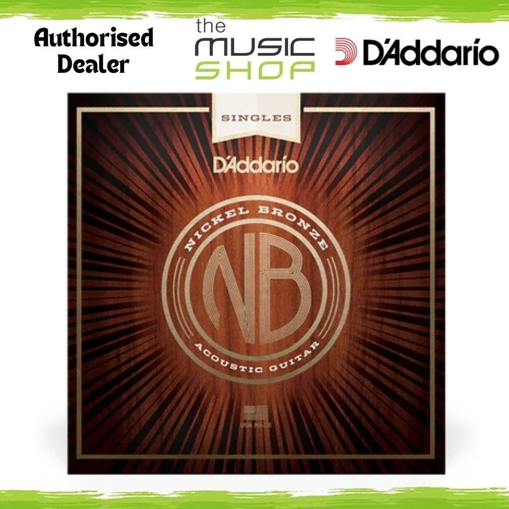 D'Addario Single .025 Gauge Nickel Bronze Acoustic Guitar String - NB025