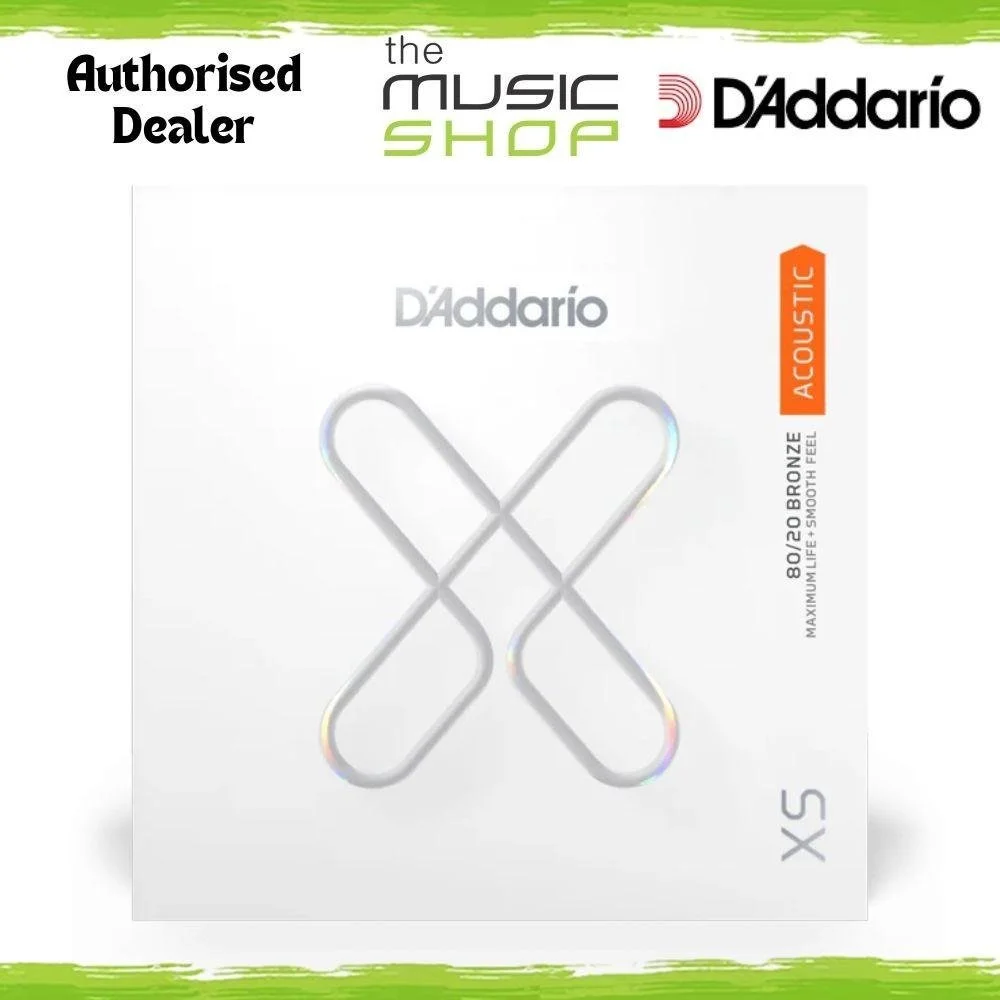 D'Addario XS Single 80/20 Bronze .027 Coated Acoustic Guitar String - XSBW027