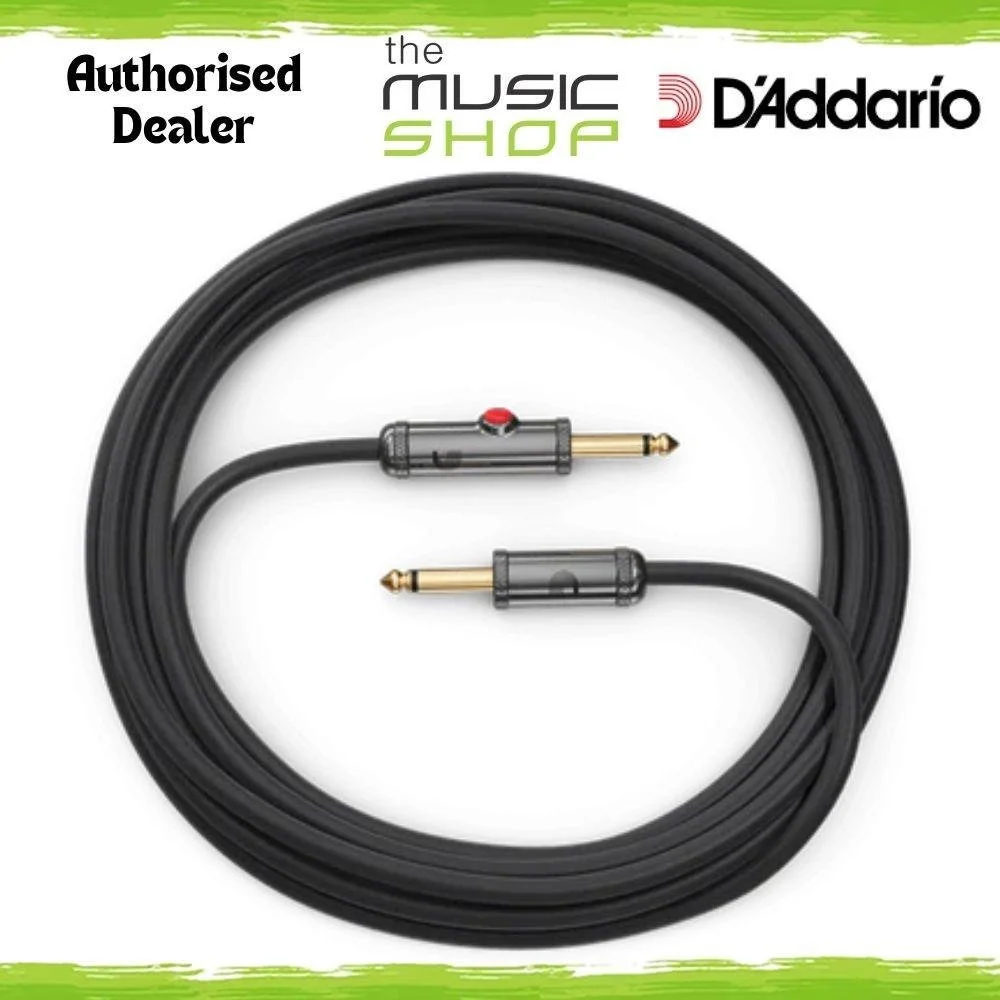 D'Addario 30ft Circuit Breaker "Kill Switch" Instument (Guitar) Cable- PW-AGL-30