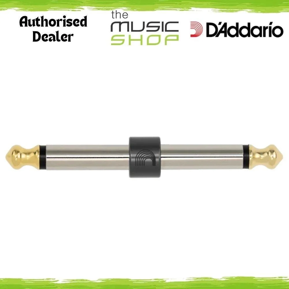 D'Addario 1/4" Male Mono Inline Adaptor for Connecting Effect Pedals - PW-P047A